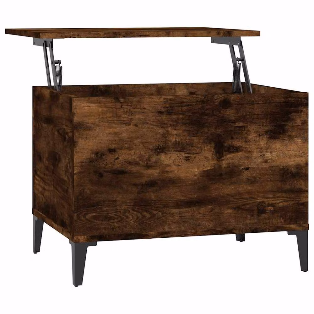 Berkfield Home Smoked Oak Decorative Coffee Table in Brown, W: 60 cm, D: 44.5 cm, H: 45 cm – 2