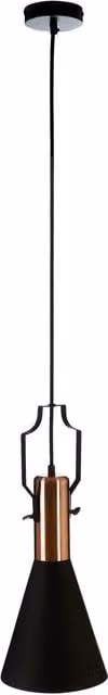 Orsina Argo Small Suspended Pendant Light in Black and Copper