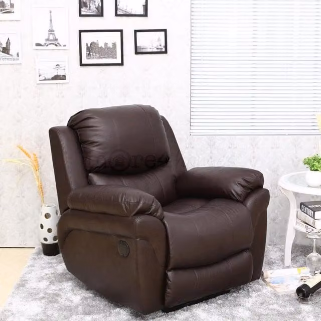 More4Homes Madison Electric Bonded Leather Automatic Recliner Armchair in Brown – 1