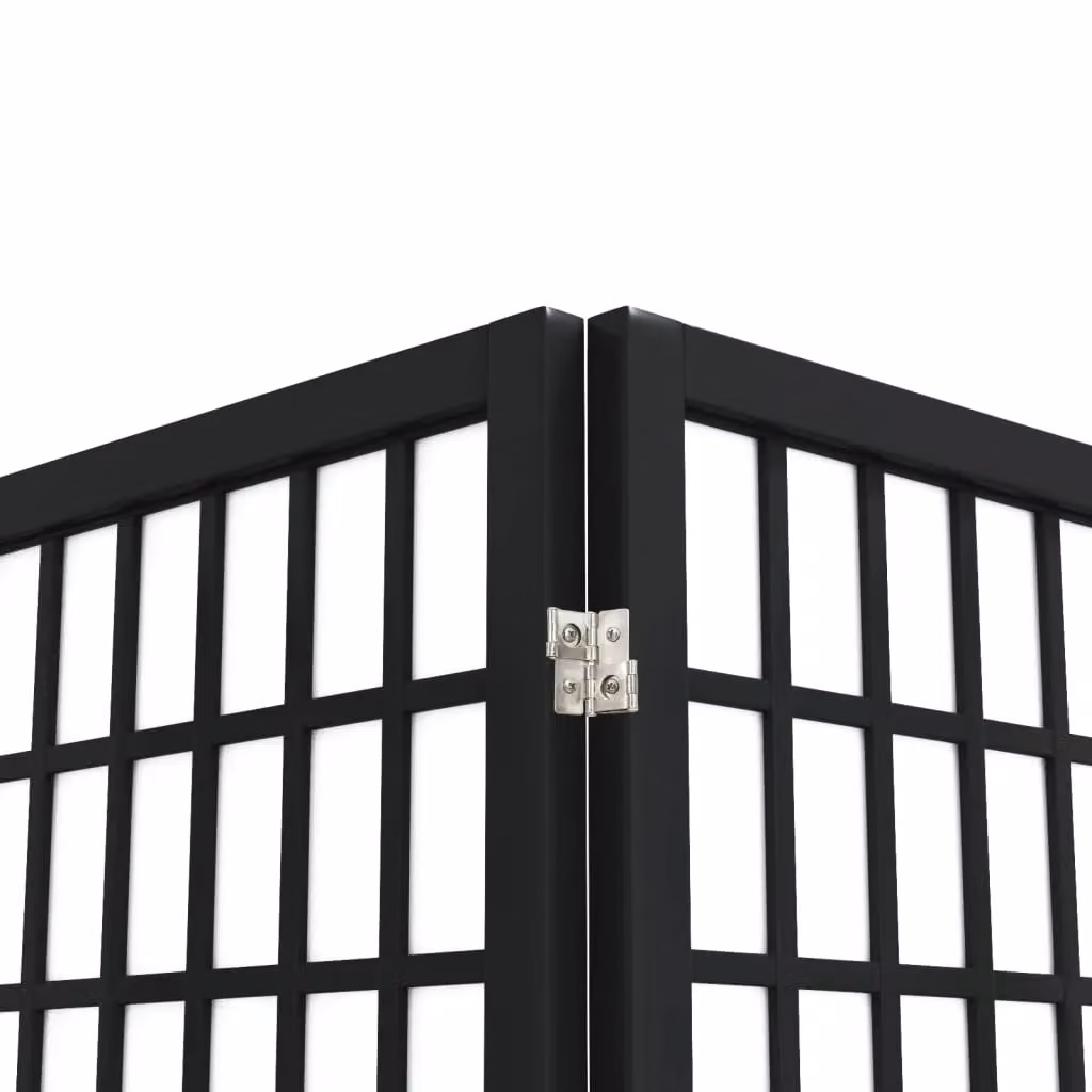 Berkfield Home Japanese Style 3-Panel Folding Room Divider, Black, W: 120 cm, H: 170 cm – 3