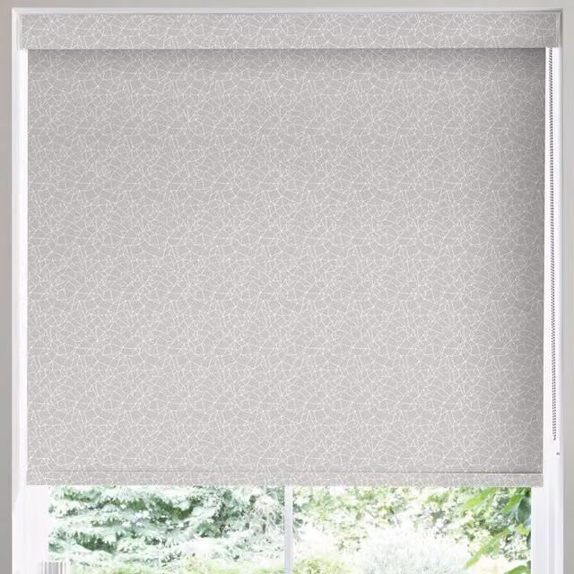 Terrys Grey Plain Blackout Textile Roller Blind