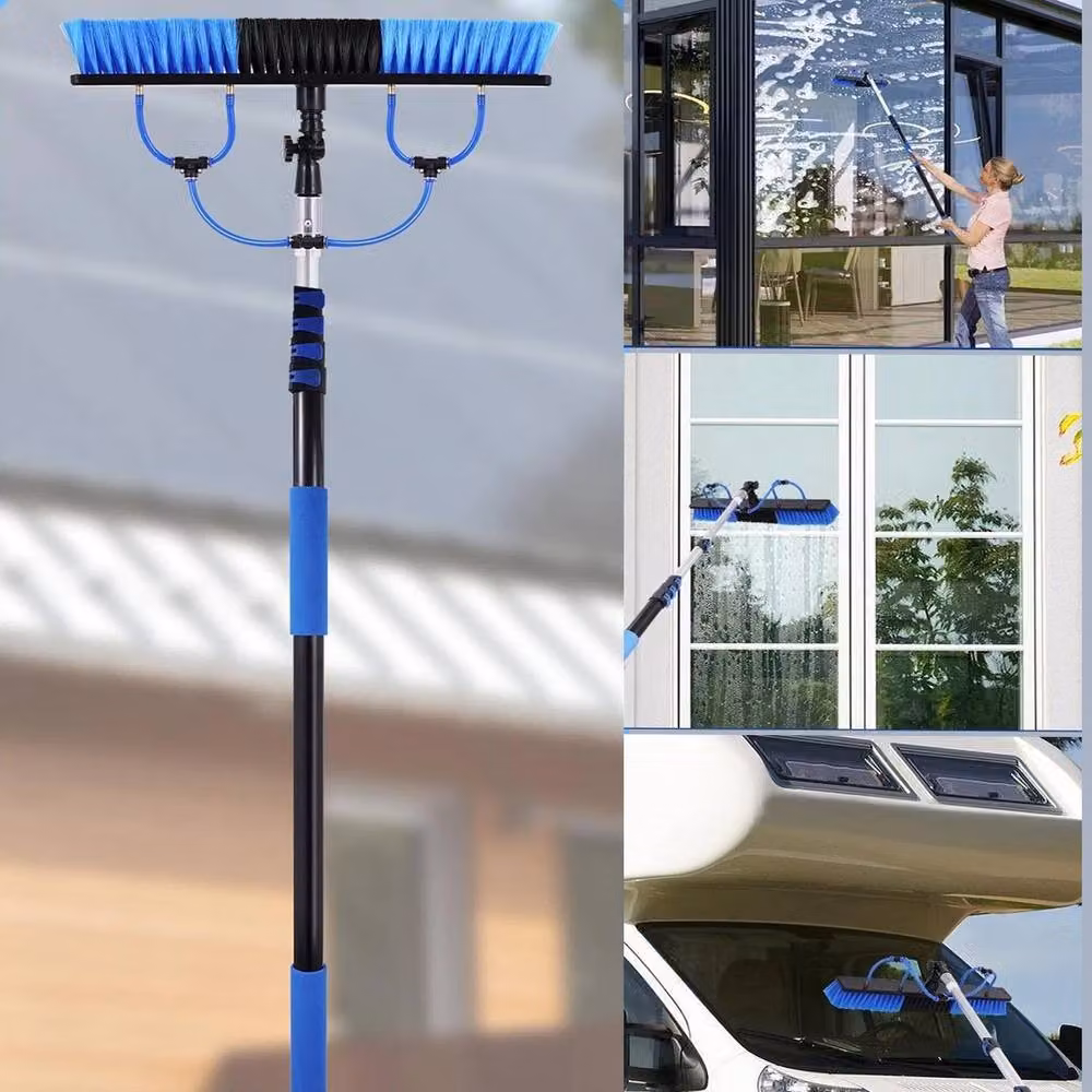 Havendro 16ft Blue Window Cleaning Pole and Telescopic Extension Brush Kit – 3