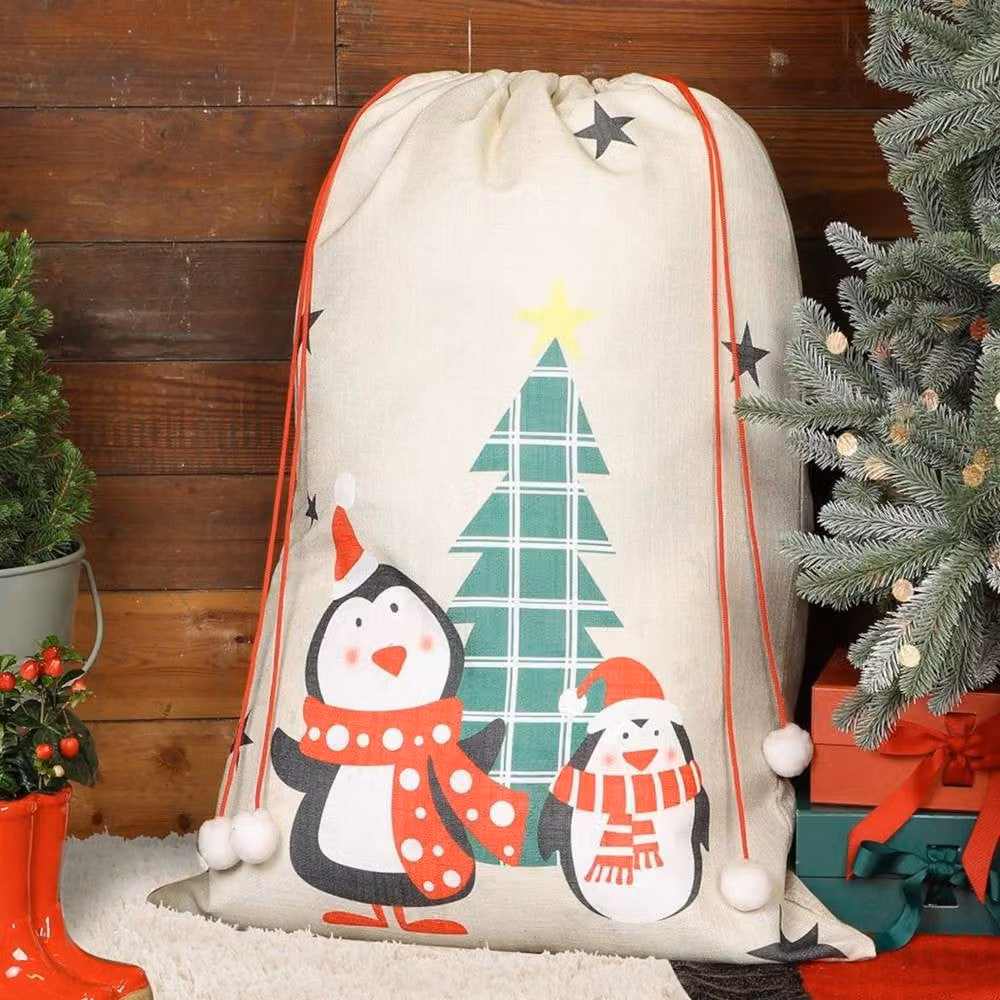 Dibor Giant Penguins Children's Christmas Gift Sack in Grey, W/H: 62 x 90 cm – 2