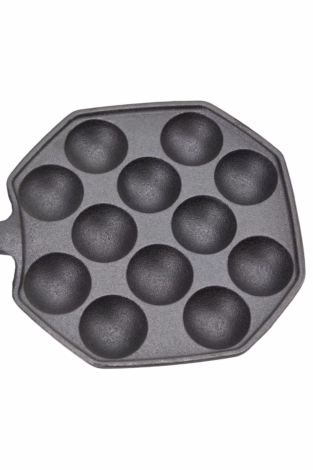 Garden Sanctuary 12-Hole Uncoated Cast Iron Takoyaki Frying Pan in Black – 5