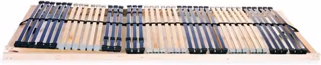Berkfield Home Set of 2 Brown Slatted Bed Bases with 42 Ergonomic 7-Zone Wood Slats, W/D/H: 90 x 200 cm