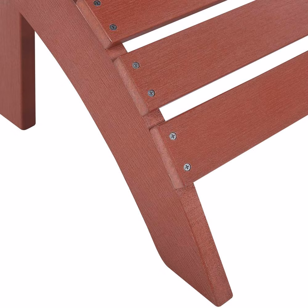 Wyld and Coco Red Weather-Resistant Slatted Outdoor Footstool – 3