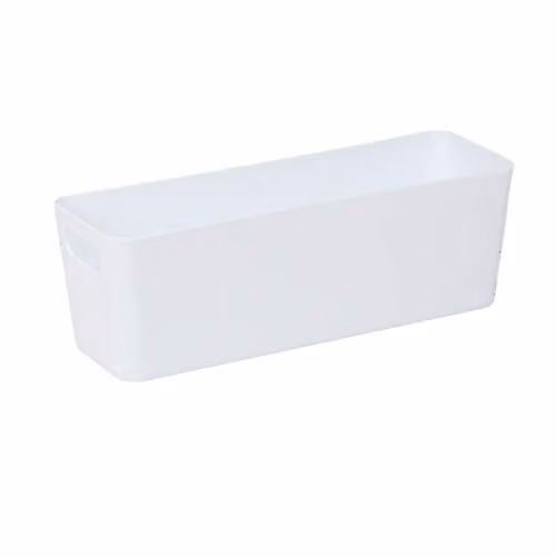 Wham White Rectangular Plastic Home Studio Storage Basket
