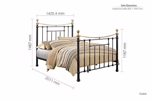 Birlea Furniture Bronte Double Bed in Black Metal – 2