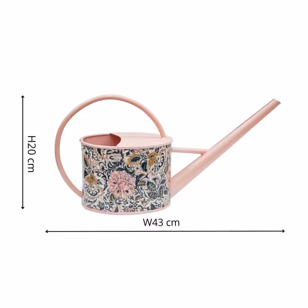 Ivyline Maisie Metal Watering Can in Pink, H 20 cm x W 43 cm
