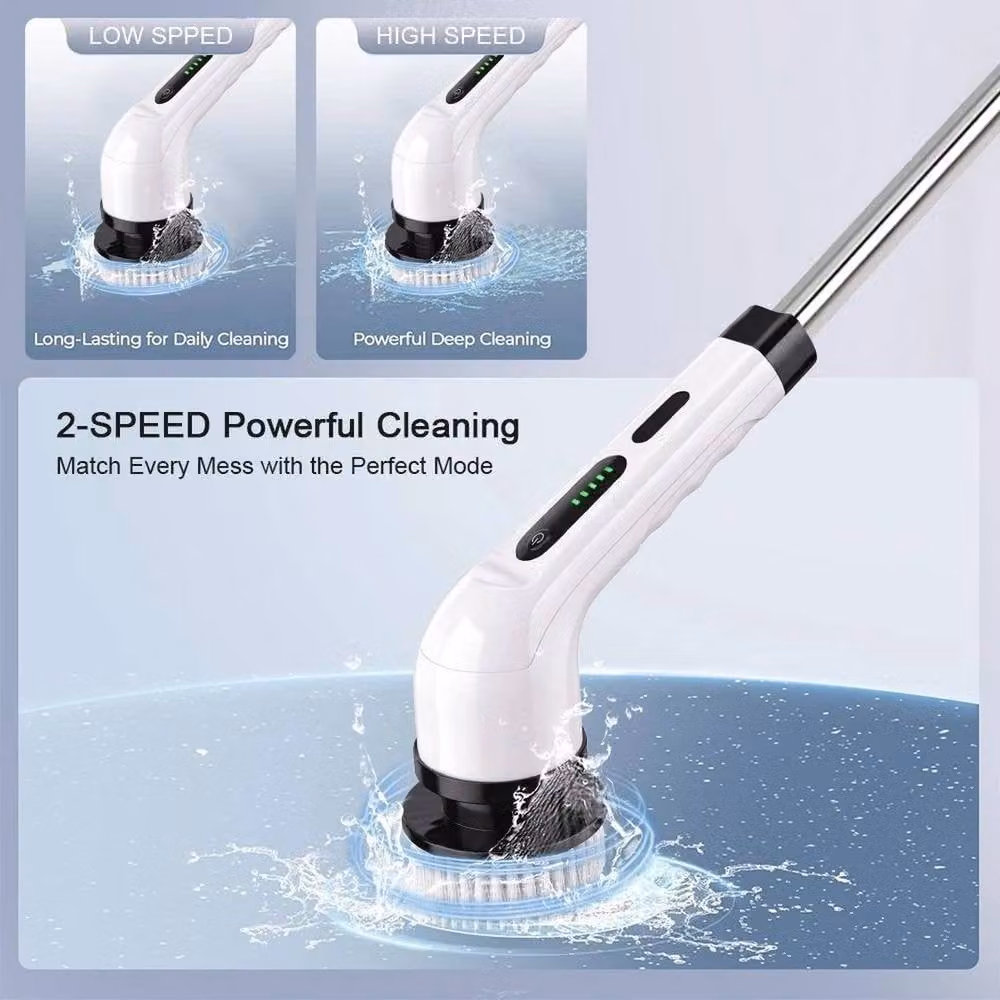 EONLION 9 in 1 Cordless Electric Handheld Spin Scrubber Cleaning Brush in White – 2