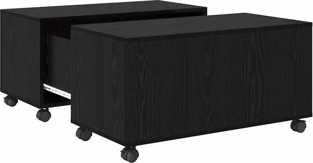 Berkfield Home Black Oak Coffee Table, W/D/H: 75 x 75 x 38 cm – 1