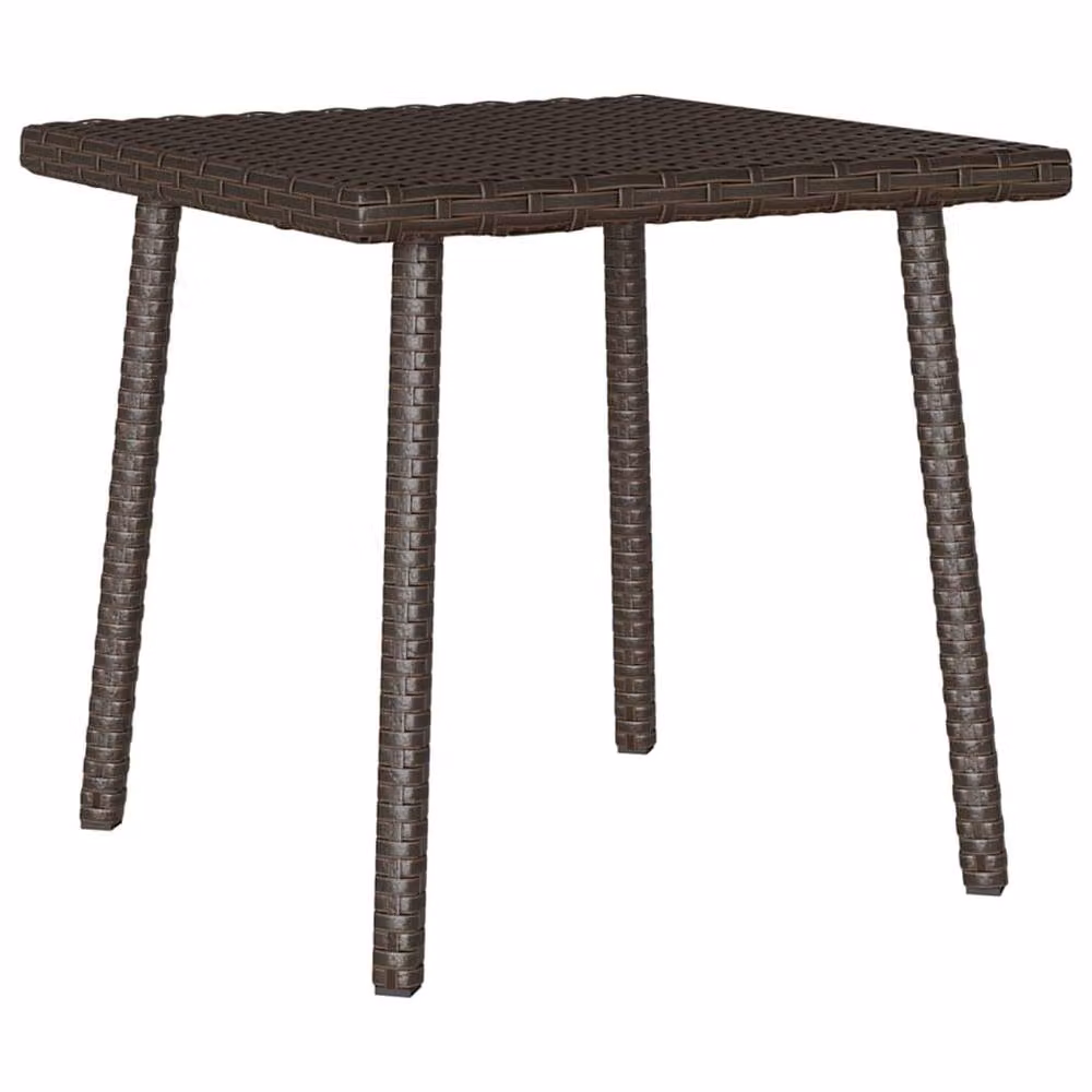 Berkfield Home Rectangular Brown Poly Rattan Garden Coffee Table W/D/H: 40 x 40 x 37 cm – 2