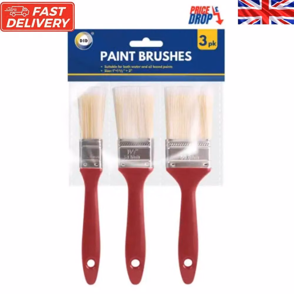 Bedsland 3-Piece Multicolour Paint Brush Set for Smooth Finishes – 2