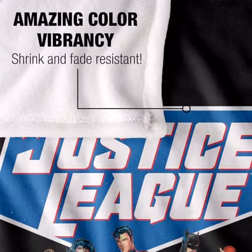 Warner Bros. Justice League Modern Line Up Super Soft Fleece Throw Blanket, Multicolour, W: 91 cm, D: 147 cm – 3