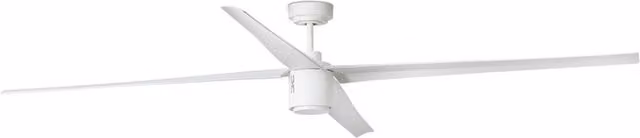 Faro Attos LED Ceiling Fan in White with 4 Blades and Remote Control, 213 cm, 20W, 3000K Warm White