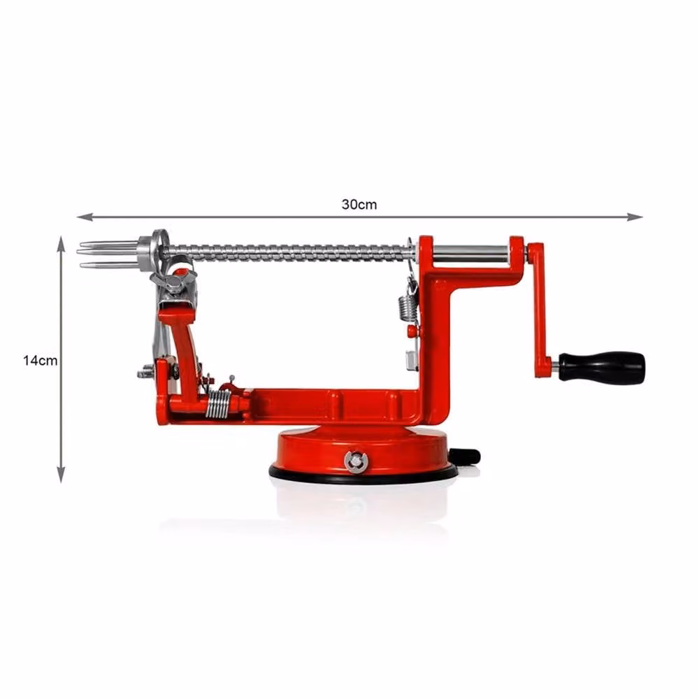 NESTLUNE 3 in 1 Apple Peeler, Slicer, Corer and Dicer in Red, W: 120 cm, H: 60 cm – 2