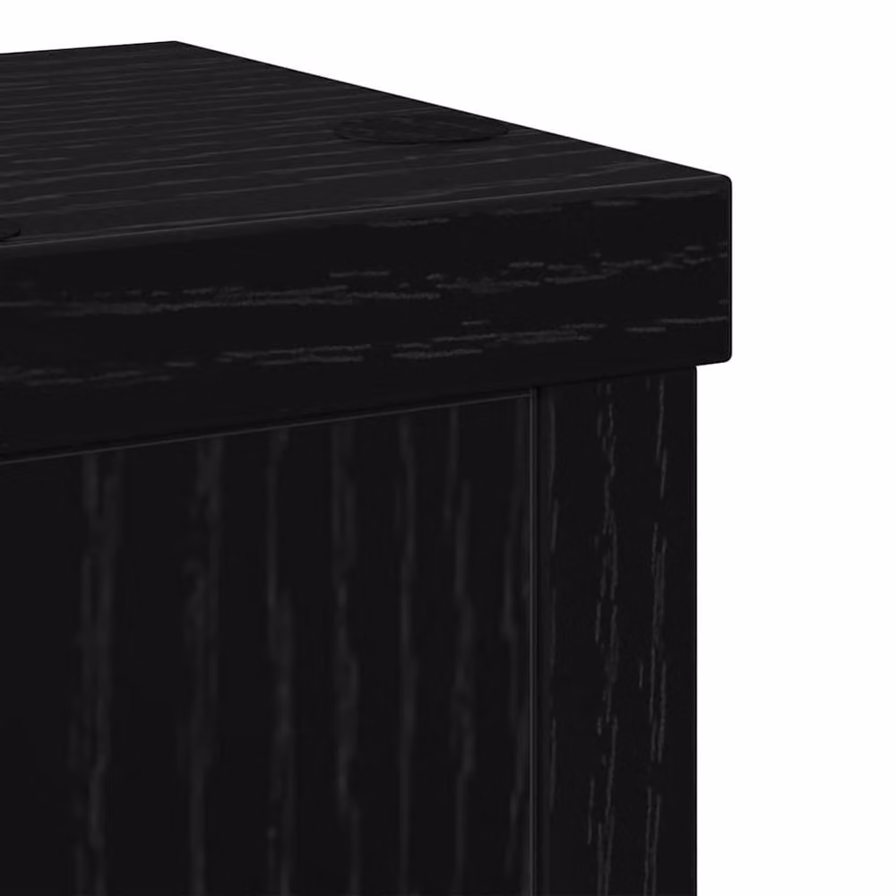 Berkfield Home Black Oak Wood Plant Stand Set of 2, W/D/H: 10 x 10 x 18 cm – 5