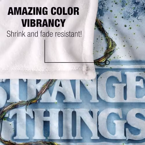 Netflix Stranger Things Tales From 85 Snow Poster Multicolour Fleece Throw Blanket, W/D/H: 91 x 147 cm – 3