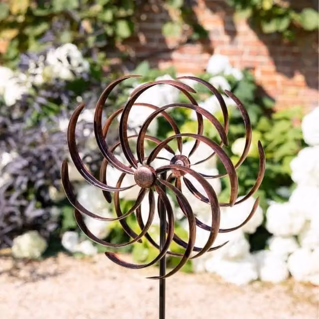 Primrose Holywell Wave Wind Spinner in Bronze Metal