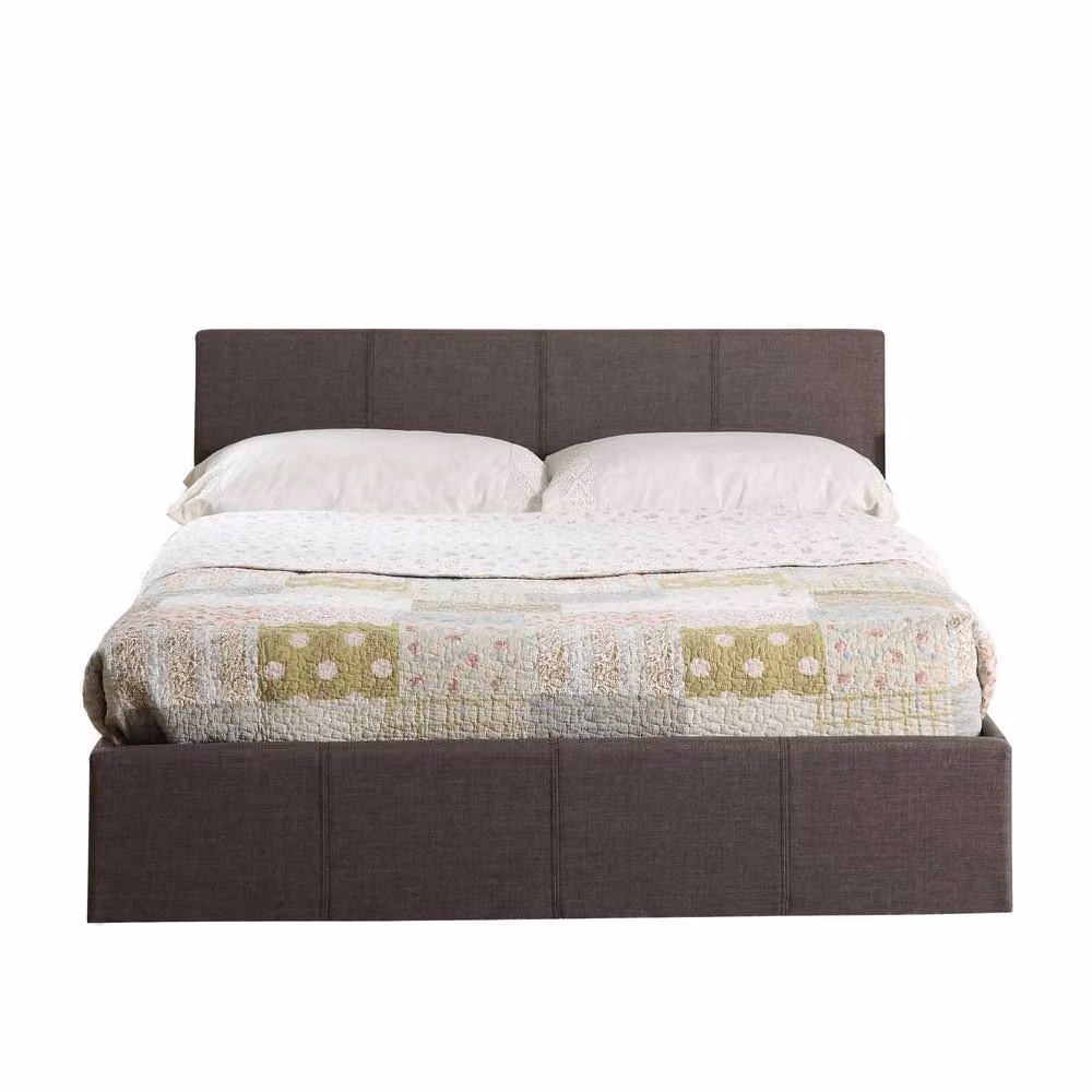 Birlea Berlin Grey Velvet Upholstered Ottoman Storage Bed Frame W/D/H: 140 x 200 cm – 3