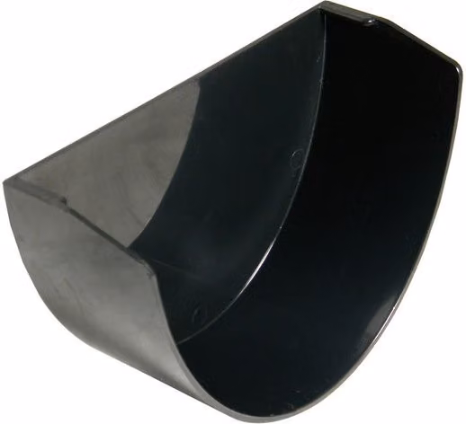 FloPlast Xtraflo Half Round Gutter Internal Stopend, 170mm, Black