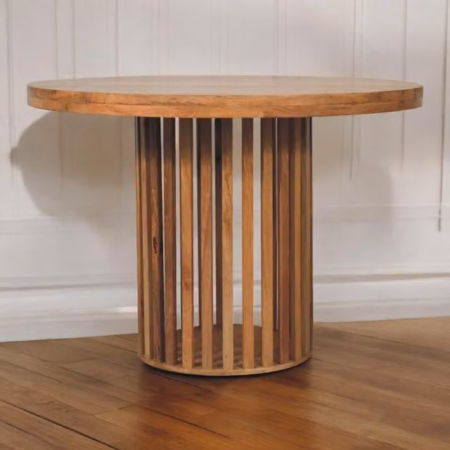 Artisan Furniture Ariella Round Mango Wood Dining Table in Brown