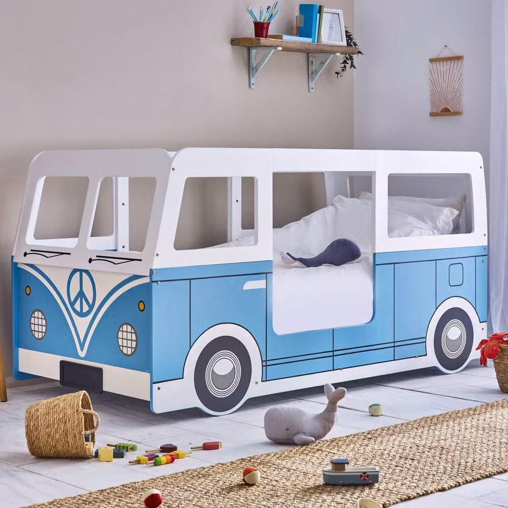 Cheshire Ash Bed in Light Blue, Single (W: 90 cm, L: 200 cm) – 2