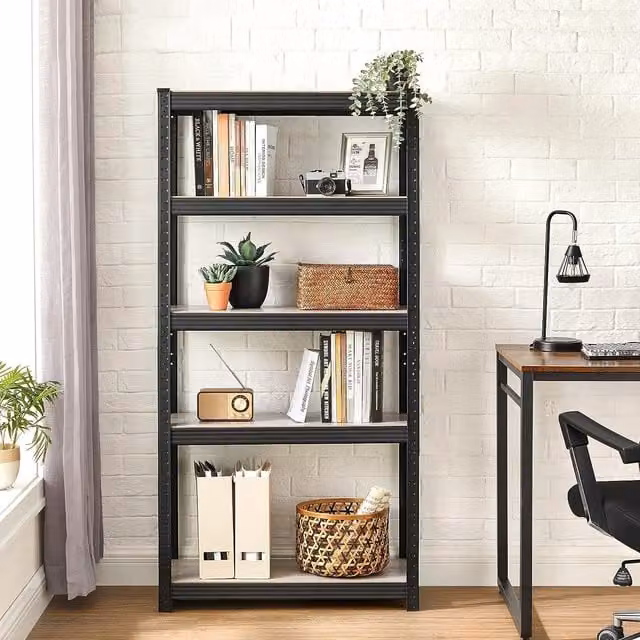 SONGMICS Industrial Storage Shelving Unit with Adjustable Shelves in Beige – 1
