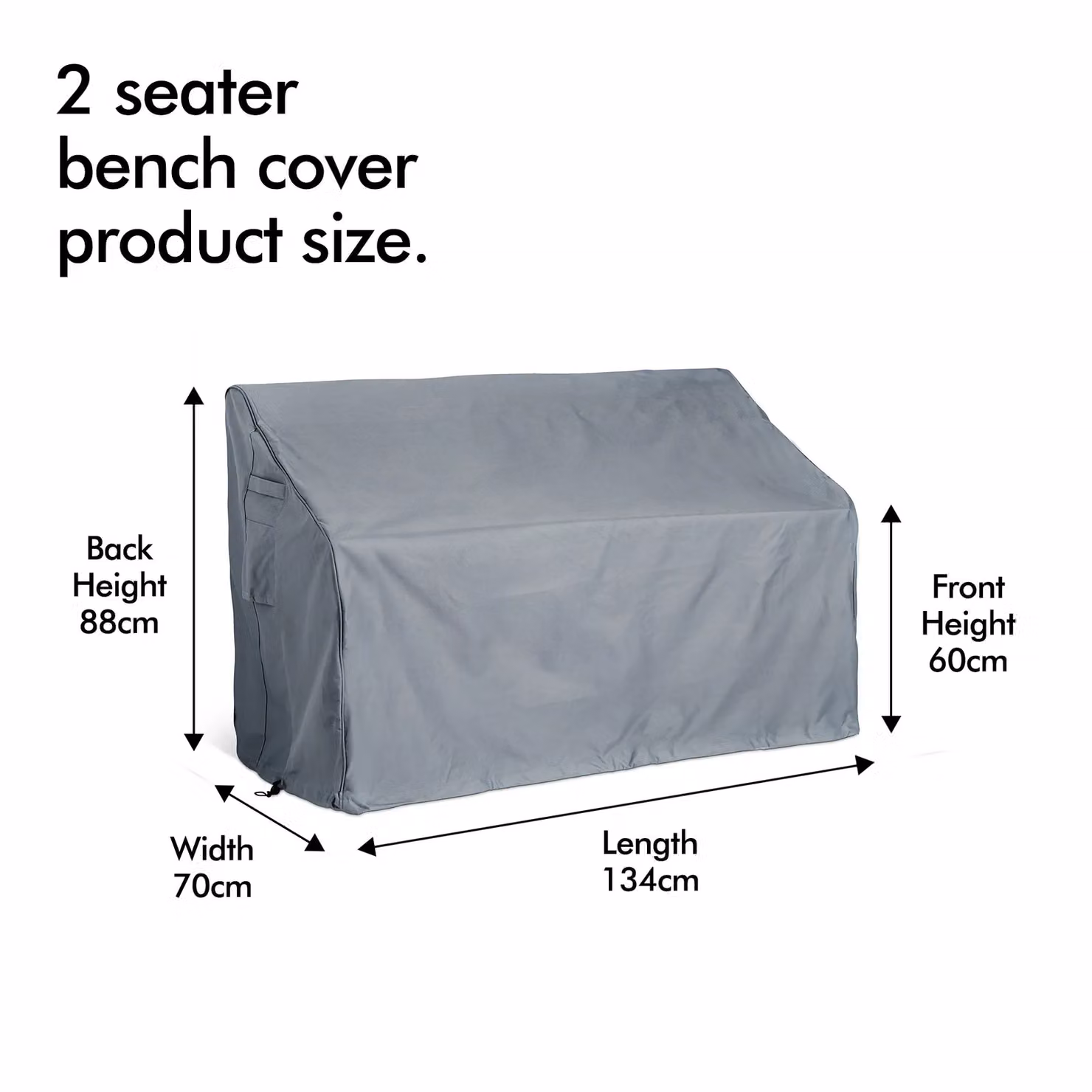 VonHaus Waterproof 2 Seater Garden Bench Cover in Grey – 5