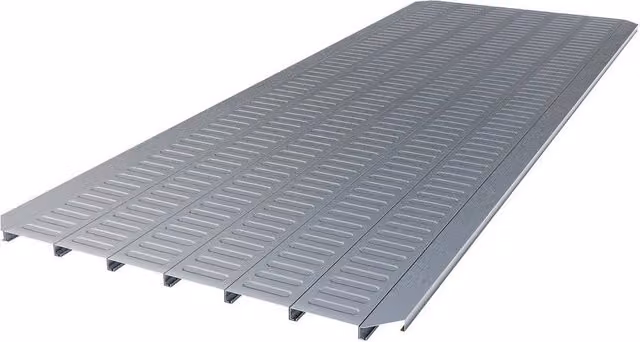 Rowlinsons Brentvale 8x4 Metal Floor Kit, Galvanised Steel, Silver, W: 202.2 cm, D: 73.9 cm, H: 2.1 cm