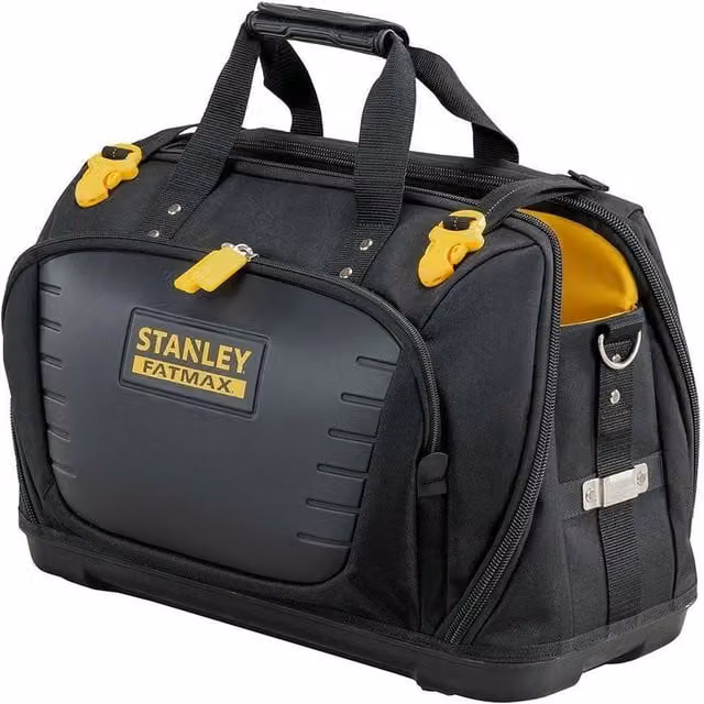 Stanley Fatmax Quick Access Tool Bag in Black with Tarpaulin and Strap, W/D/H: 35.0 x 28.5 x 2.0 cm