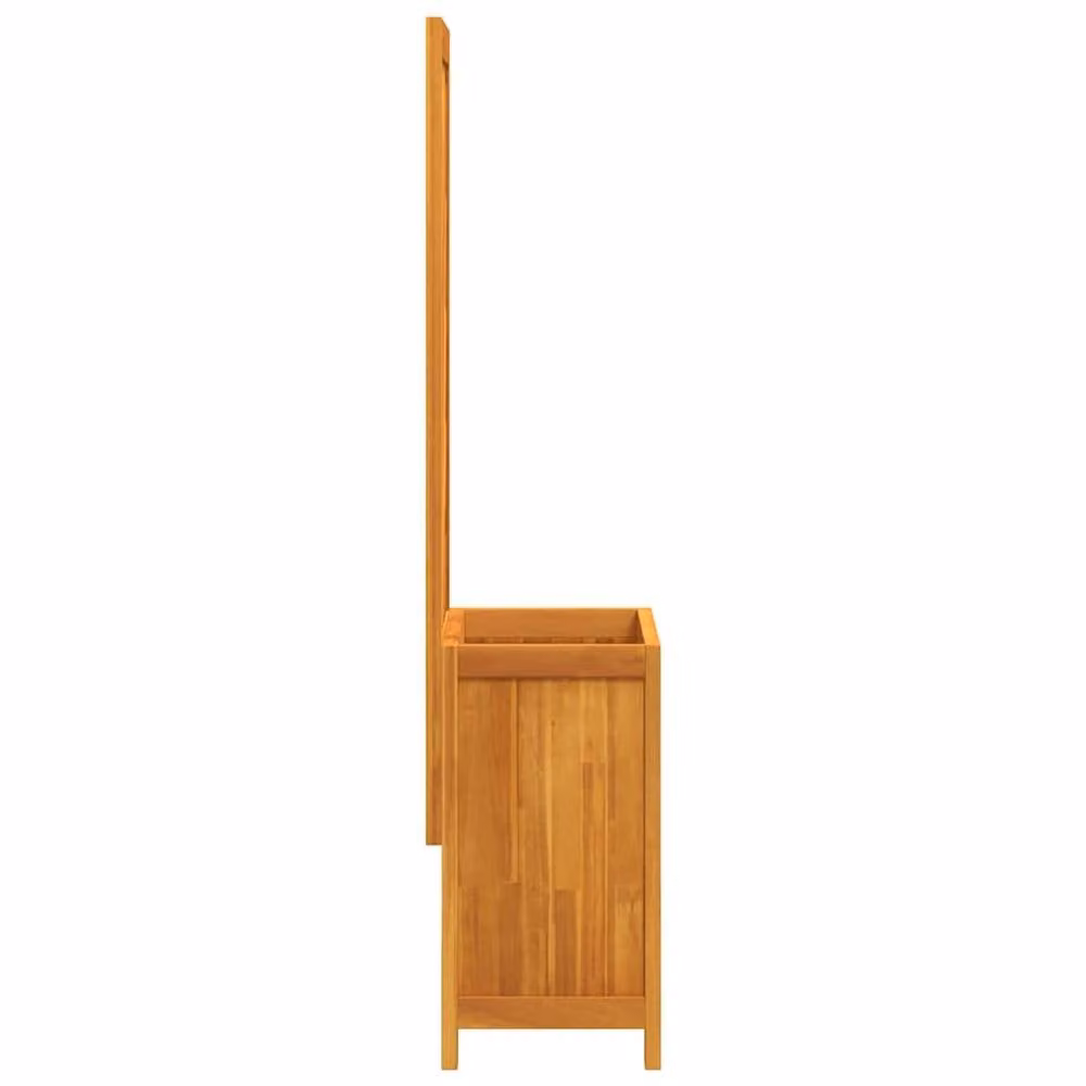 Berkfield Home Acacia Wood Planter with Trellis in Brown, W/D/H: 55 x 29.5 x 132 cm – 3