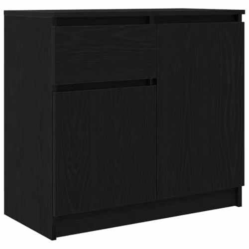 vidaXL Modern Sideboard with Drawer in Black, W/D/H: 71 x 35 x 65 cm