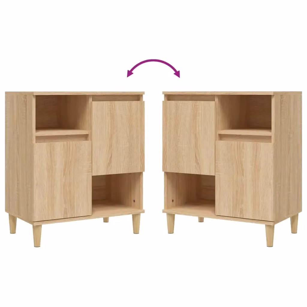 Berkfield Home Sonoma Oak Sideboard in Brown, W/D/H: 60 x 35 x 70 cm – 3