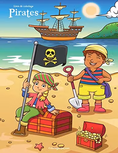 Createspace Pirates 1, 2 & 3 Colouring Book, Multicolour, H: 27.94 cm, W: 21.59 cm