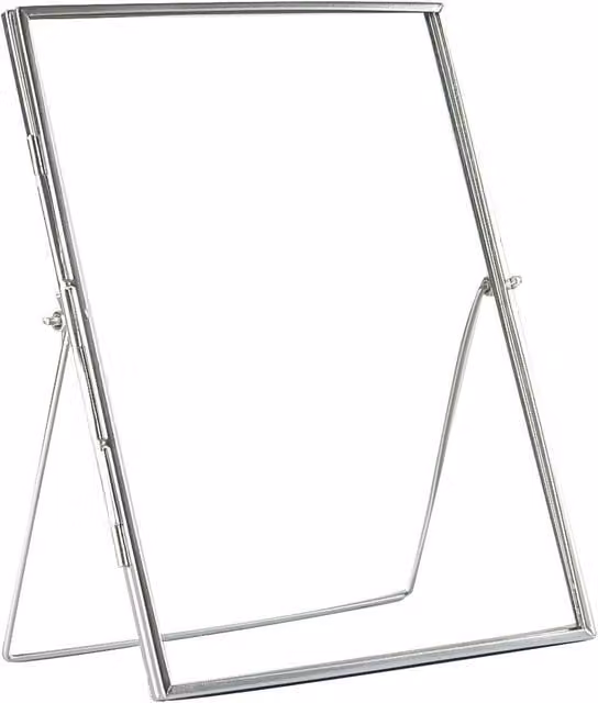 Nicola Spring Set of 5 Silver Metal Tabletop Photo Frames, Rectangular Single Picture Display, 20.32 x 25.4 cm