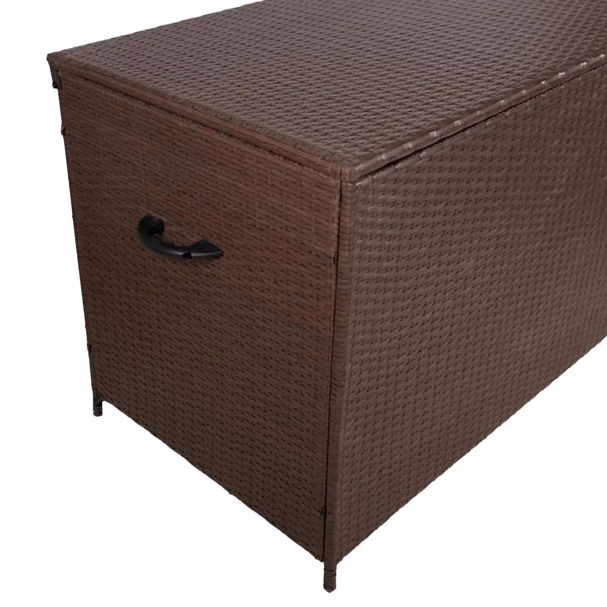 Monstershop Rattan Storage Box in Brown and Terracotta with Steel Frame – 6