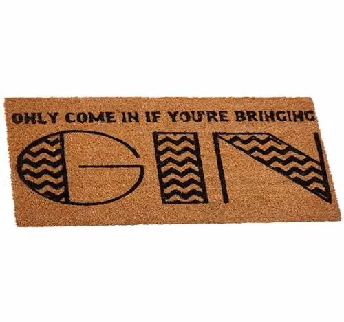 Orsina Graphic Coir Doormat with Non-Slip PVC Backing, Brown/Beige/Black, W: 100 cm, D: 60 cm, H: 2 cm – 1