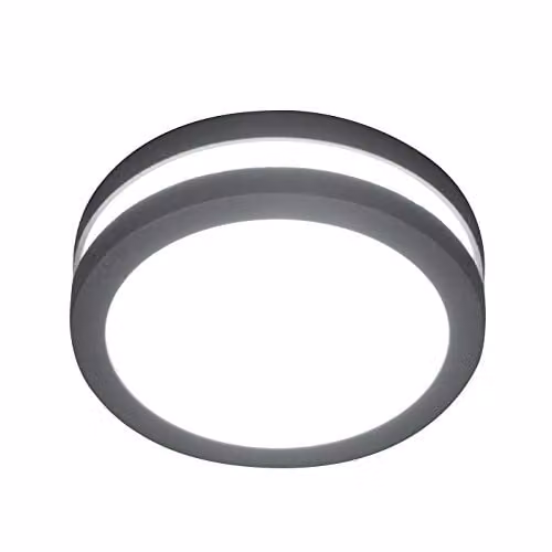 Loops IP54 Outdoor Wall or Ceiling Light in Grey with LED GX53 9W Bulb – 1