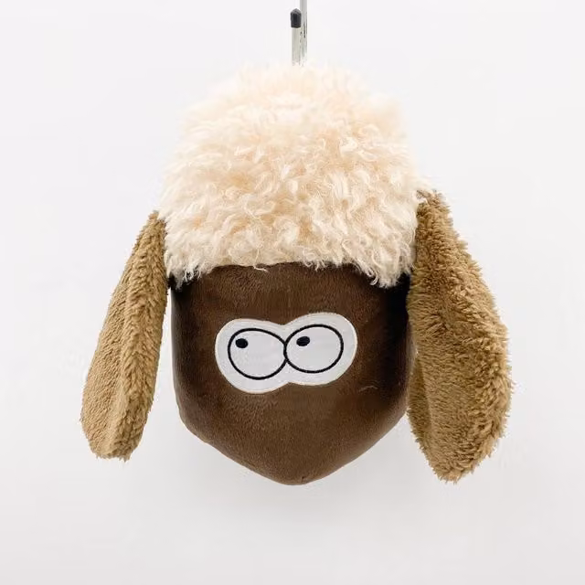 Minster Brown Sheep Head Fabric Hanger for Kids, W/D/H: 20 x 18 x 30 cm