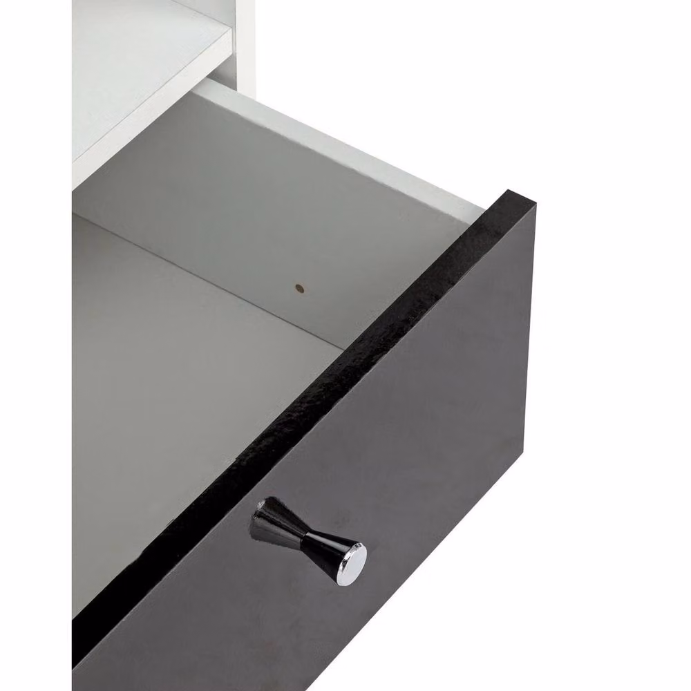 ERGOVEXA Compact Wooden Bedroom Bedside Cabinet and Minimalist Side Table Storage – 3