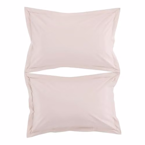 Christy Organic Cotton Percale Oxford Pillowcases, Set of 2, Pink, 50 x 75 cm