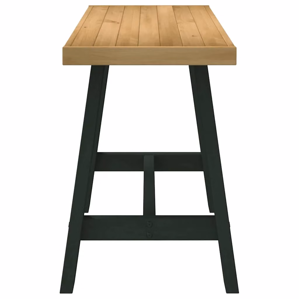 Berkfield NOAIN Writing Desk in Brown Solid Wood Pine with A-Shaped Legs W/D/H: 120 x 50 x 75 cm – 3