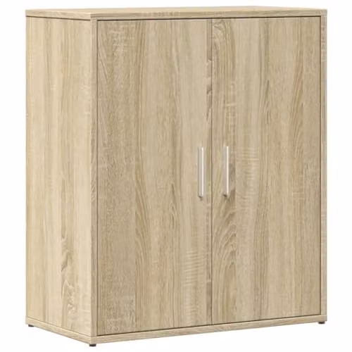 vidaXL Modern Sideboard in Sonoma Oak, Brown and Beige, W: 60 cm, D: 31 cm, H: 70 cm – 1