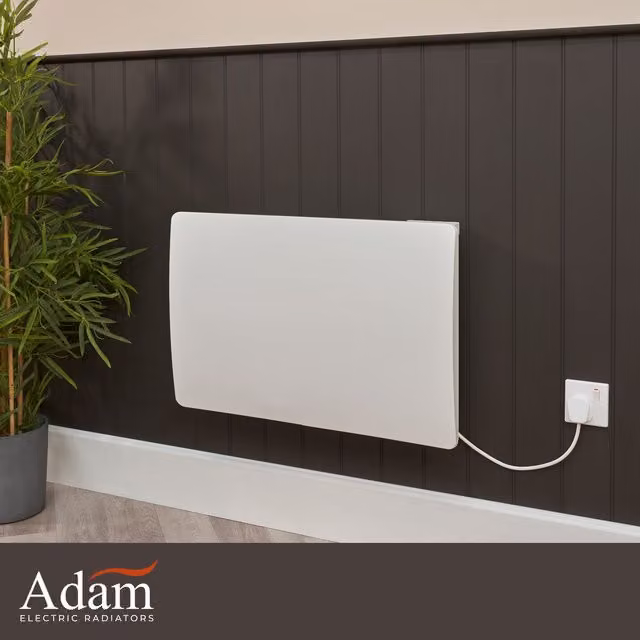 Adam Fires & Fireplaces Solis 1500W White Ceramic Core Electric Radiator – 6