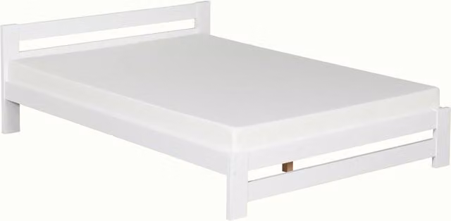 Rest Relax Xiamen Minimalist Slatted Pine Bed Frame in White, W: 90 cm, D: 190 cm, H: 60 cm
