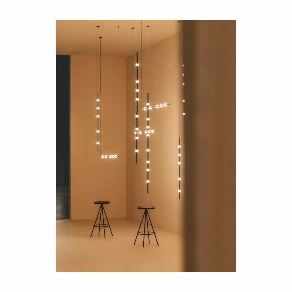 Netlighting Dew Slim Black LED Pendant Light, 21.1W, 2700K Warm White, Dimmable, Length: 170 cm – 2