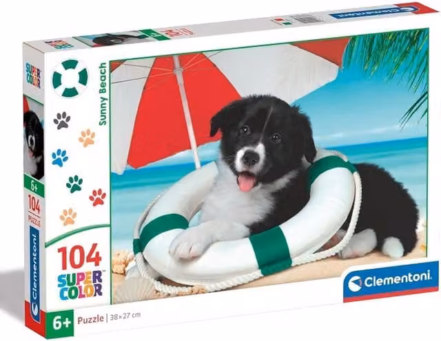 Clementoni Beach Dog 104 Piece Jigsaw Puzzle, Multicolour