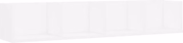 Berkfield Home White CD Wall Shelf in Engineered Wood W: 100 cm, D: 18 cm, H: 18 cm