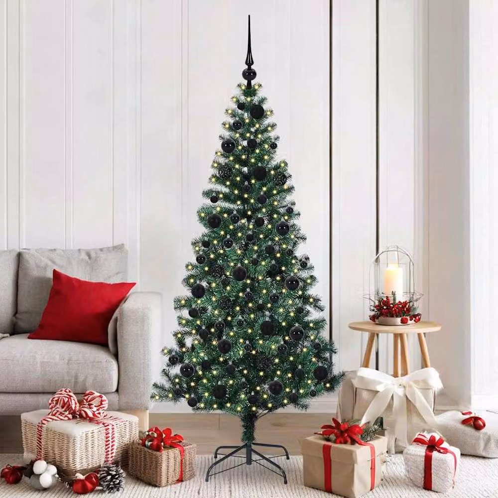 Berkfield Home Elegant Pre-lit Artificial Christmas Tree in Green, H 180 cm – 2